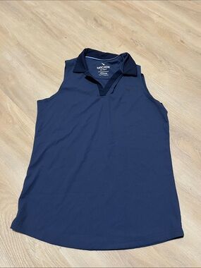 Macade Golf Concept Womens Polo Tank Navy Blue Medium